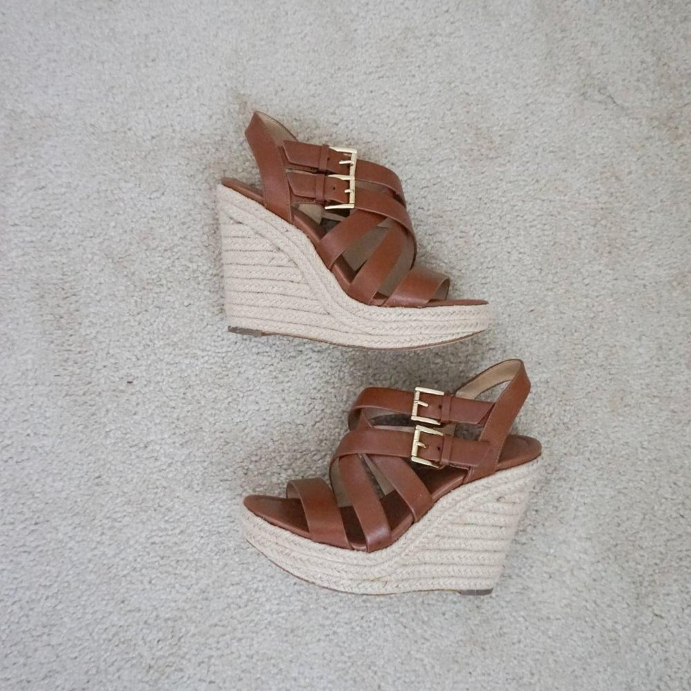 Michael Kors strappy platform espadrille sandals
